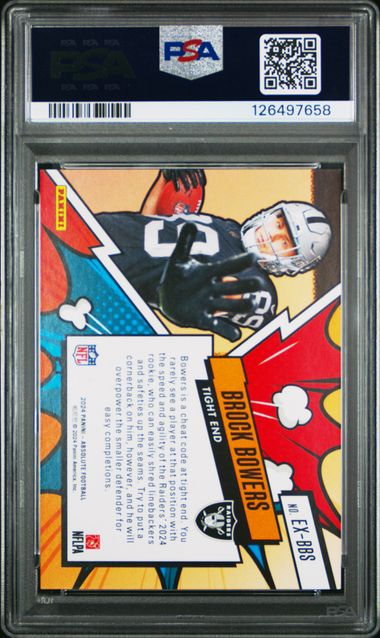 Brock Bowers 2024 Absolute Explosive SP PSA 9 RC