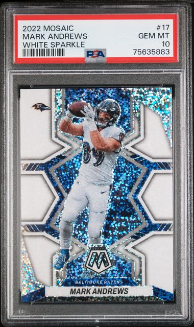 Mark Andrews 2022 Panini Mosaic White Sparkle prizm PSA 10