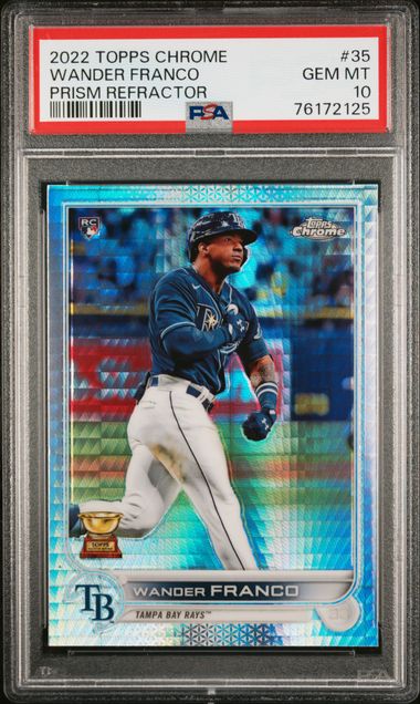 Wander Franco 2022 Topps Chrome Prism Refractor PSA 10 Rookie Card