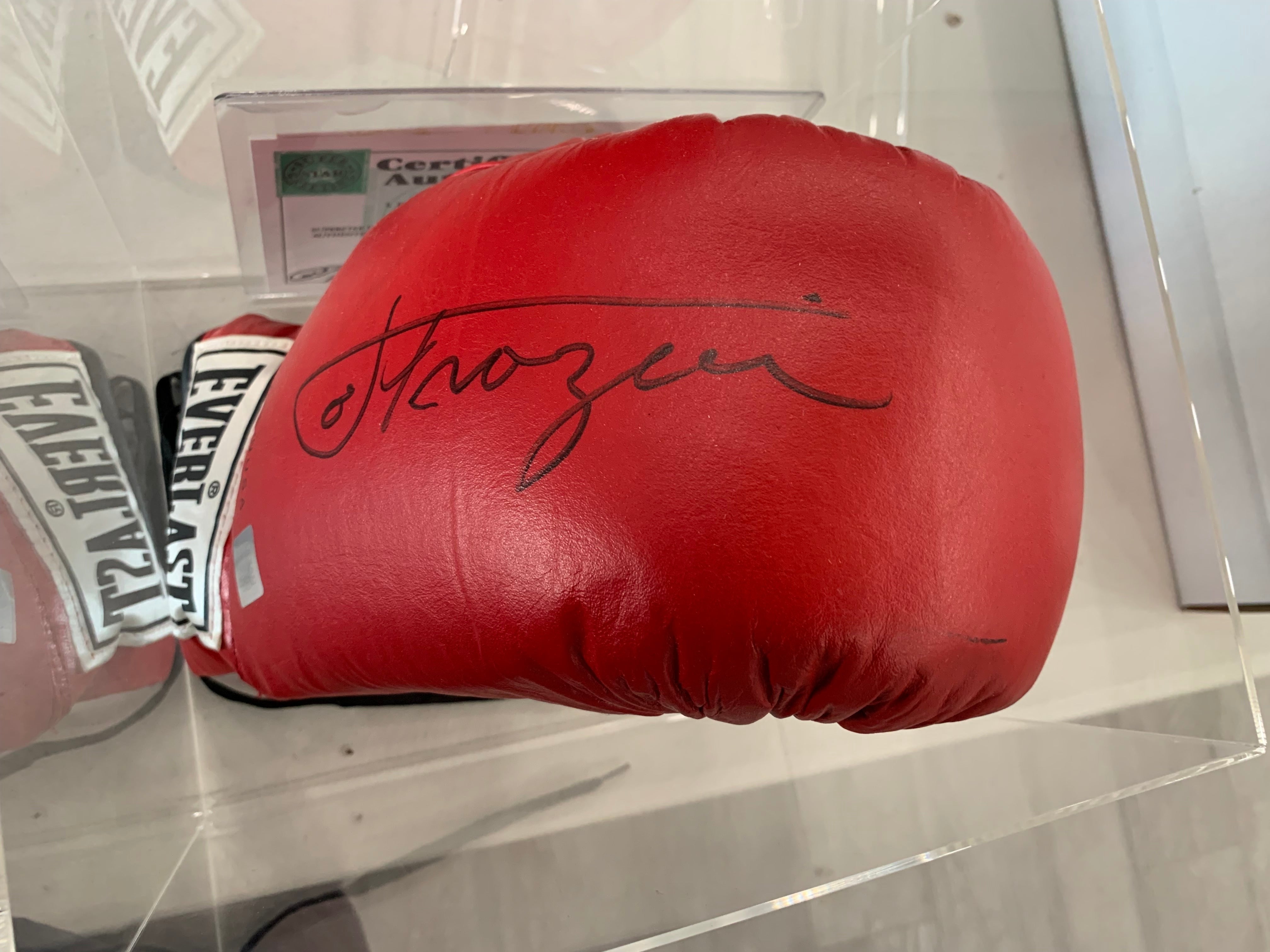 Joe Fraizer Signed Glove w/ COA