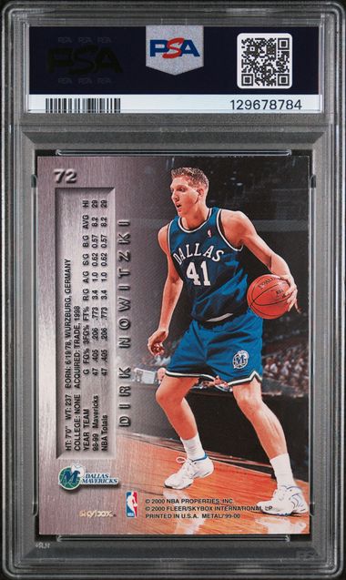 Dirk Nowitzki 1999 Metal #72 PSA 8