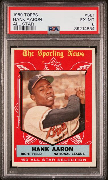 Hank Aaron 1959 Topps All Star #561 PSA 6