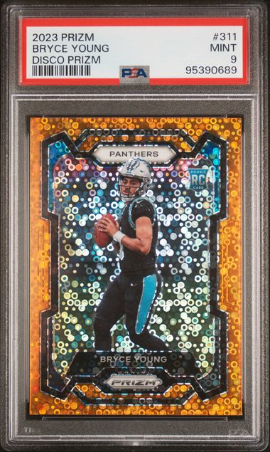 Bryce Young 2023 Panini Prizm disco prizm rookie card PSA 9