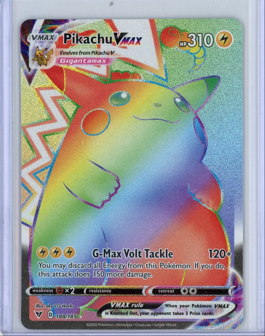 Pikachu Vmax Pokémon Vivid Voltage Rainbow Full-Art #188/185