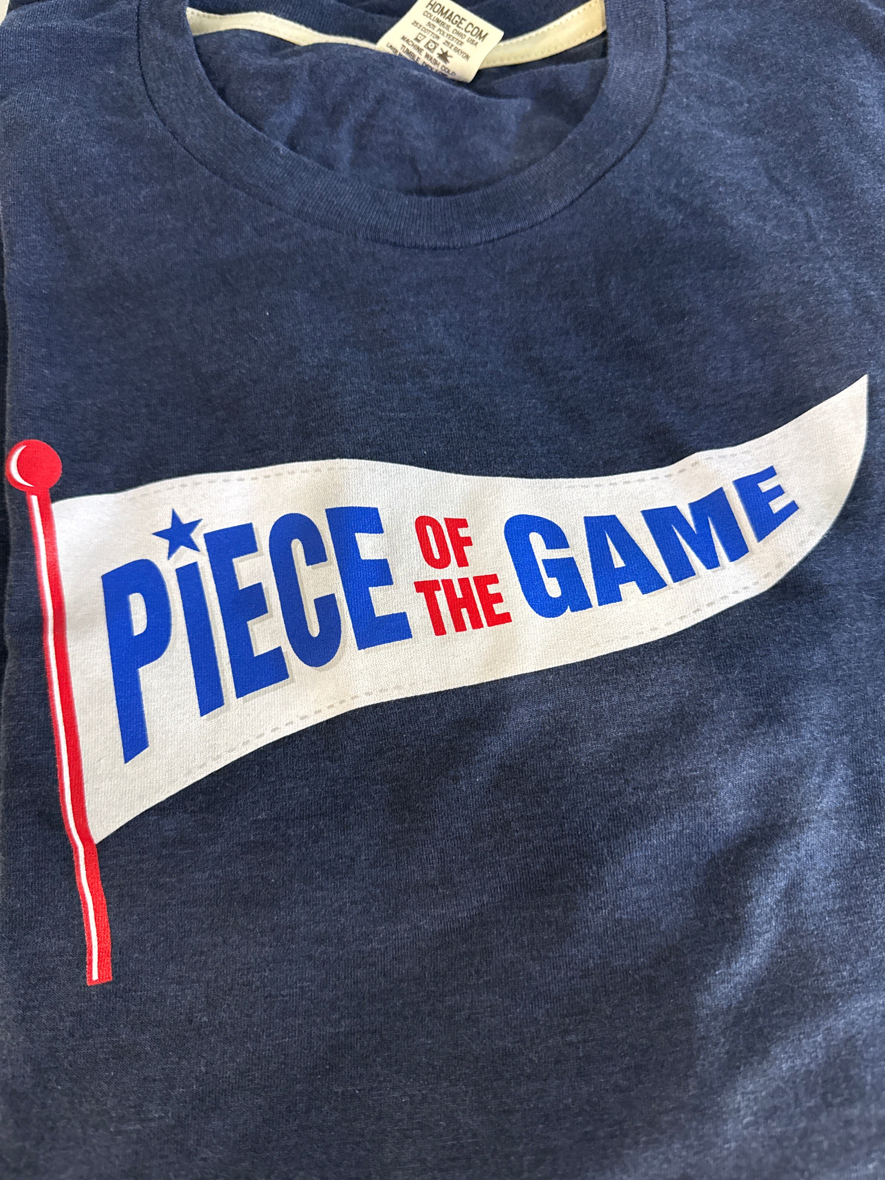 Piece of the Game Navy Blue Homage T-Shirt / Topps 1981 Homage T-Shirt Blue