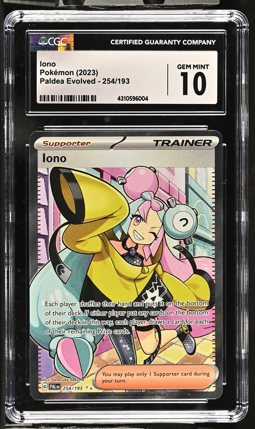Iono Pokémon Paldea Evolved Ultra Rare #254/193 CGC 10