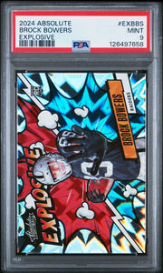Brock Bowers 2024 Absolute Explosive SP PSA 9 RC