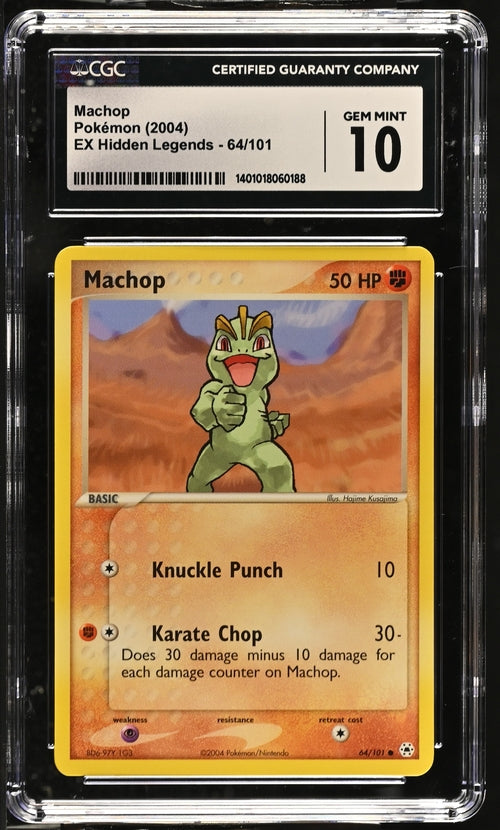 Machop Pokémon EX Hidden Legends #64/101 CGC 10