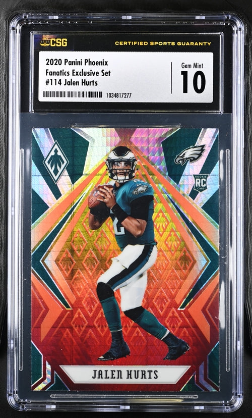 Jalen Hurts 2020 Panini Phoenix Fanatics Exclusive Set Rookie CGC 10