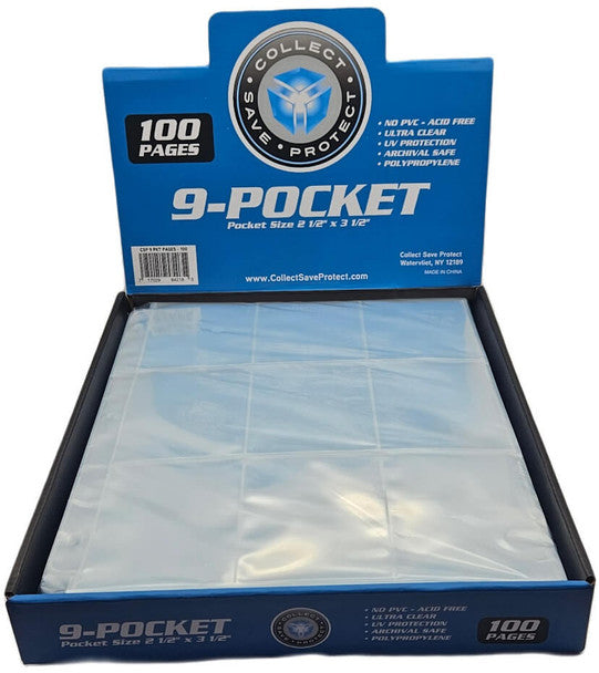 Ultra Pro Premium 9-Pocket Trading Card Pages - Platinum Hologram Series, 10 Pack