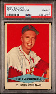 Red Schoendienst 1954 Red Heart PSA 6