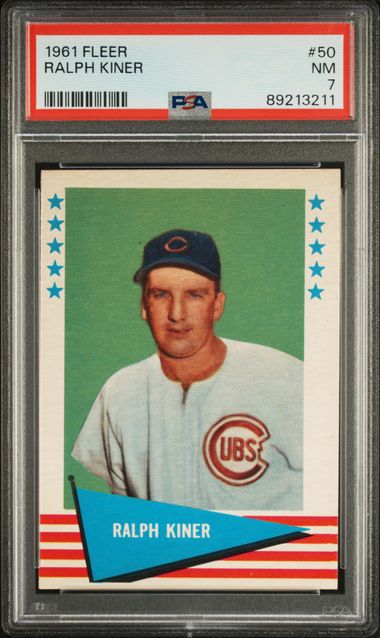 Ralph Kiner 1961 Fleer #50 PSA 7