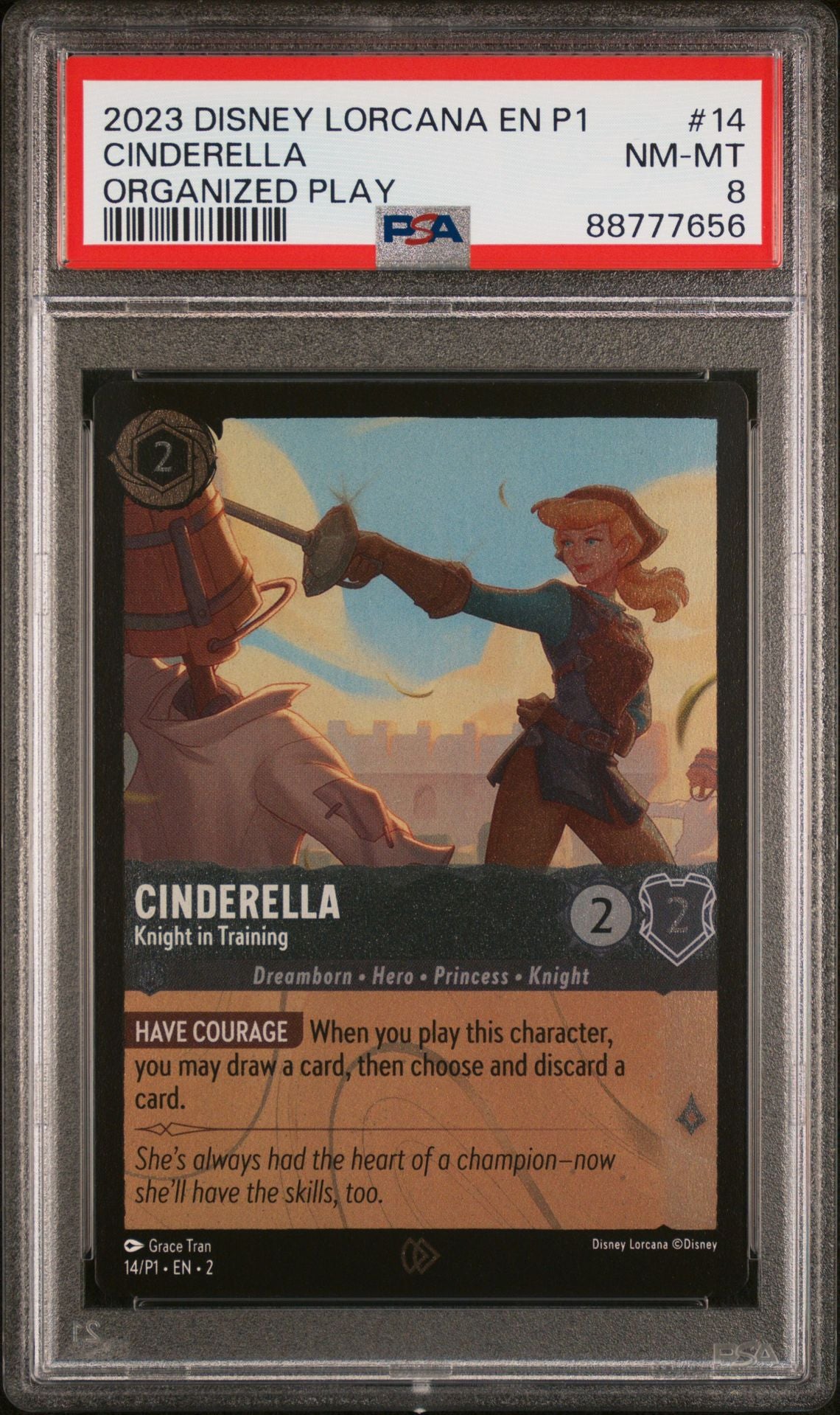 Cinderella 2023 Disney Lorcana Organized Play #14 PSA 8
