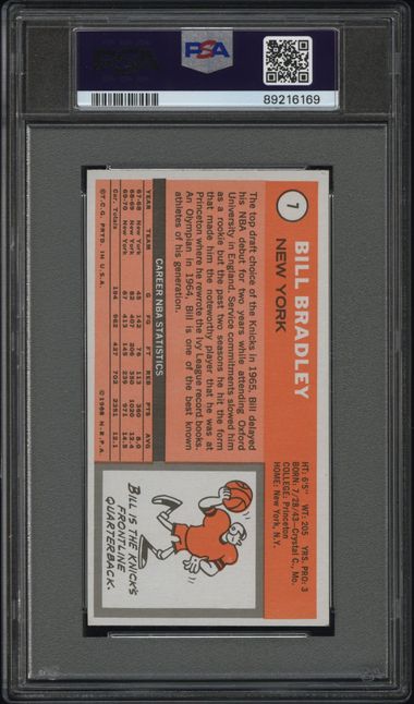 Bill Bradley 1970 Topps #7 PSA 7