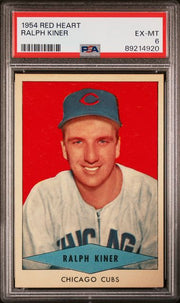 Ralph Kiner 1954 Red Heart PSA 6