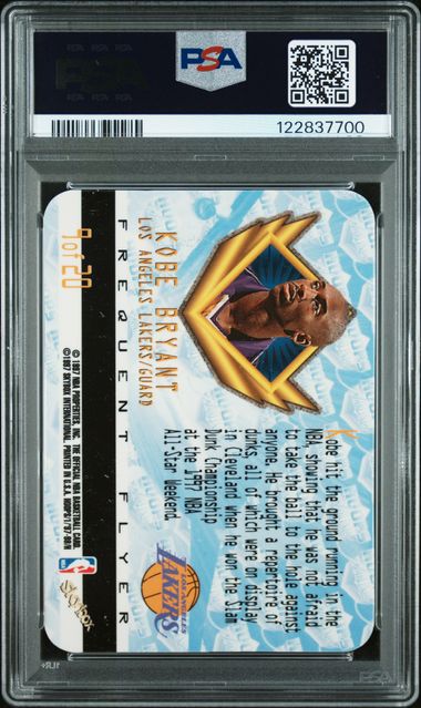 Kobe Bryant 1997-98 Hoops Frequent Flyer Club Upgrade PSA 8