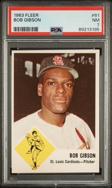 Bob Gibson 1963 Fleer #61 PSA 7