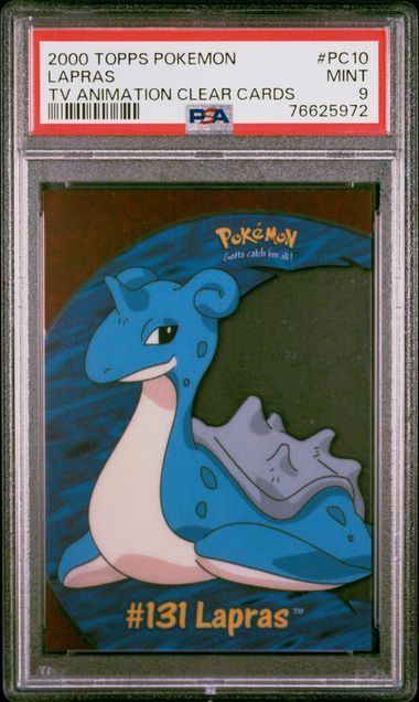 Lapras 2000 Topps Pokemon TV Animation - Clear PSA 9