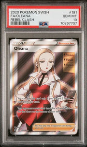 Oleana 2020 Pokemon Rebel Clash Full Art #191/192 PSA 10