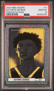 Keyonte George 2023-24 Panini NBA Hoops Presentations rookie card PSA 10