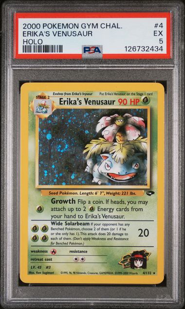 Erika's Venusaur Holo Gym Challenge 4/132 PSA 5