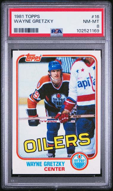 Wayne Gretzky 1981 Topps #16 PSA 8