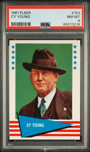 Cy Young 1961 Fleer #153 PSA 8