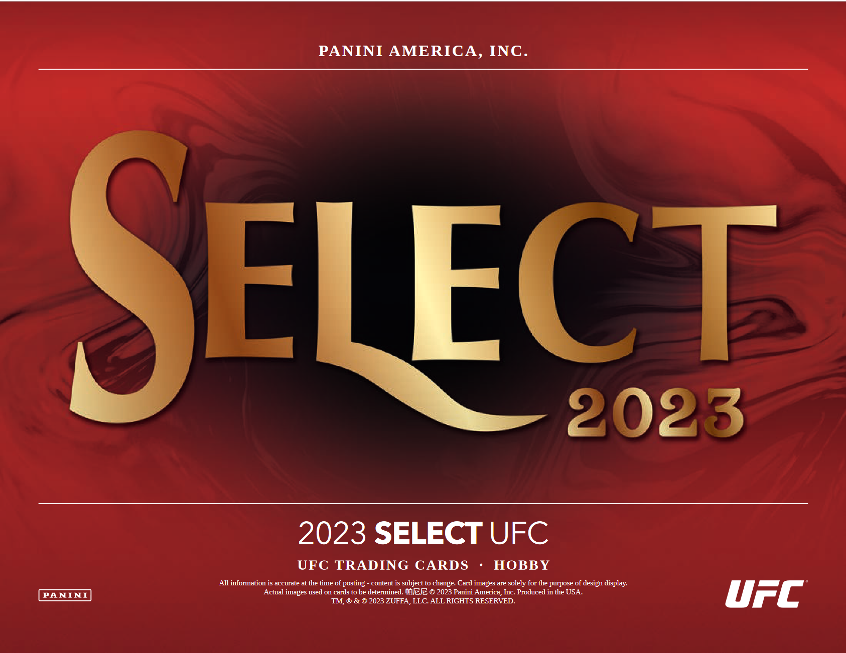 2023 Panini Select UFC Hobby 12 Box Case