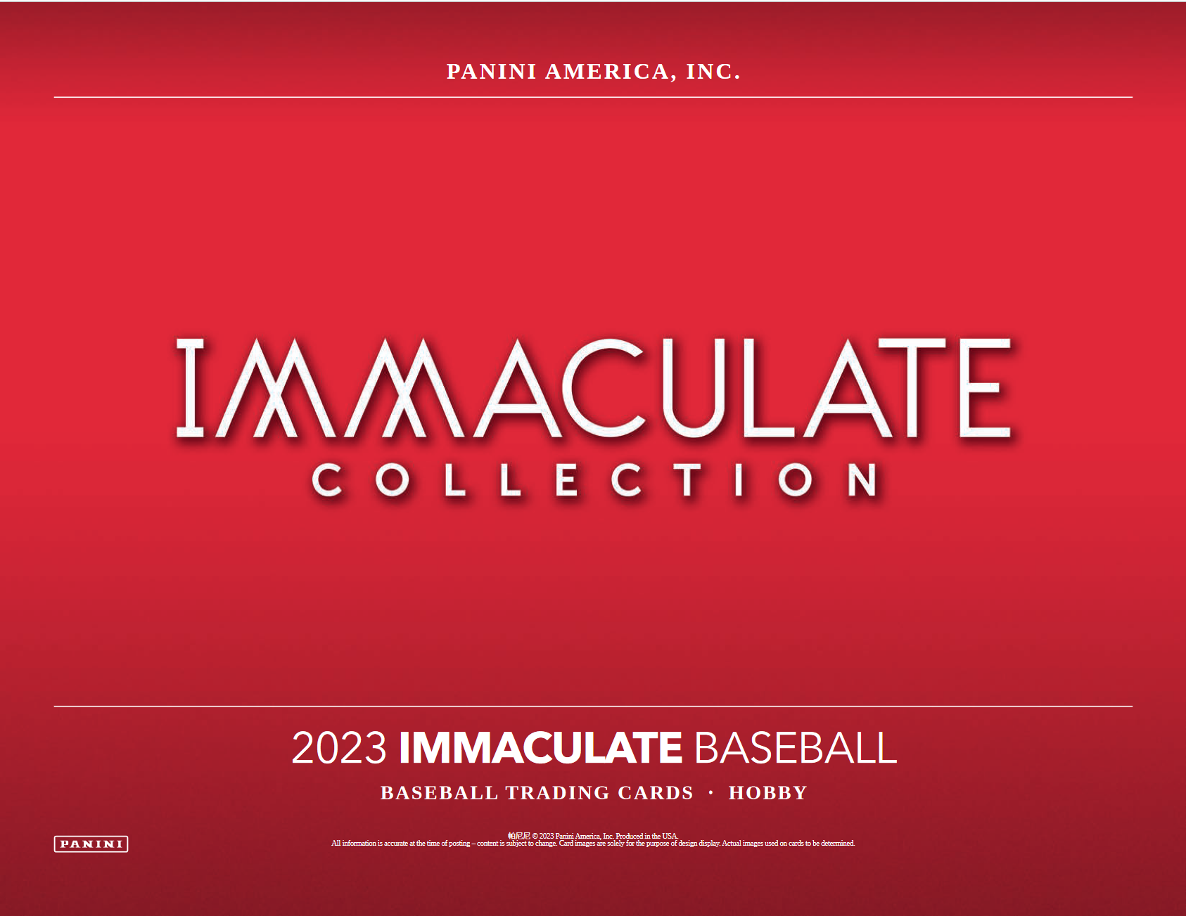 2023 Panini Immaculate Baseball Hobby 8 Box Case