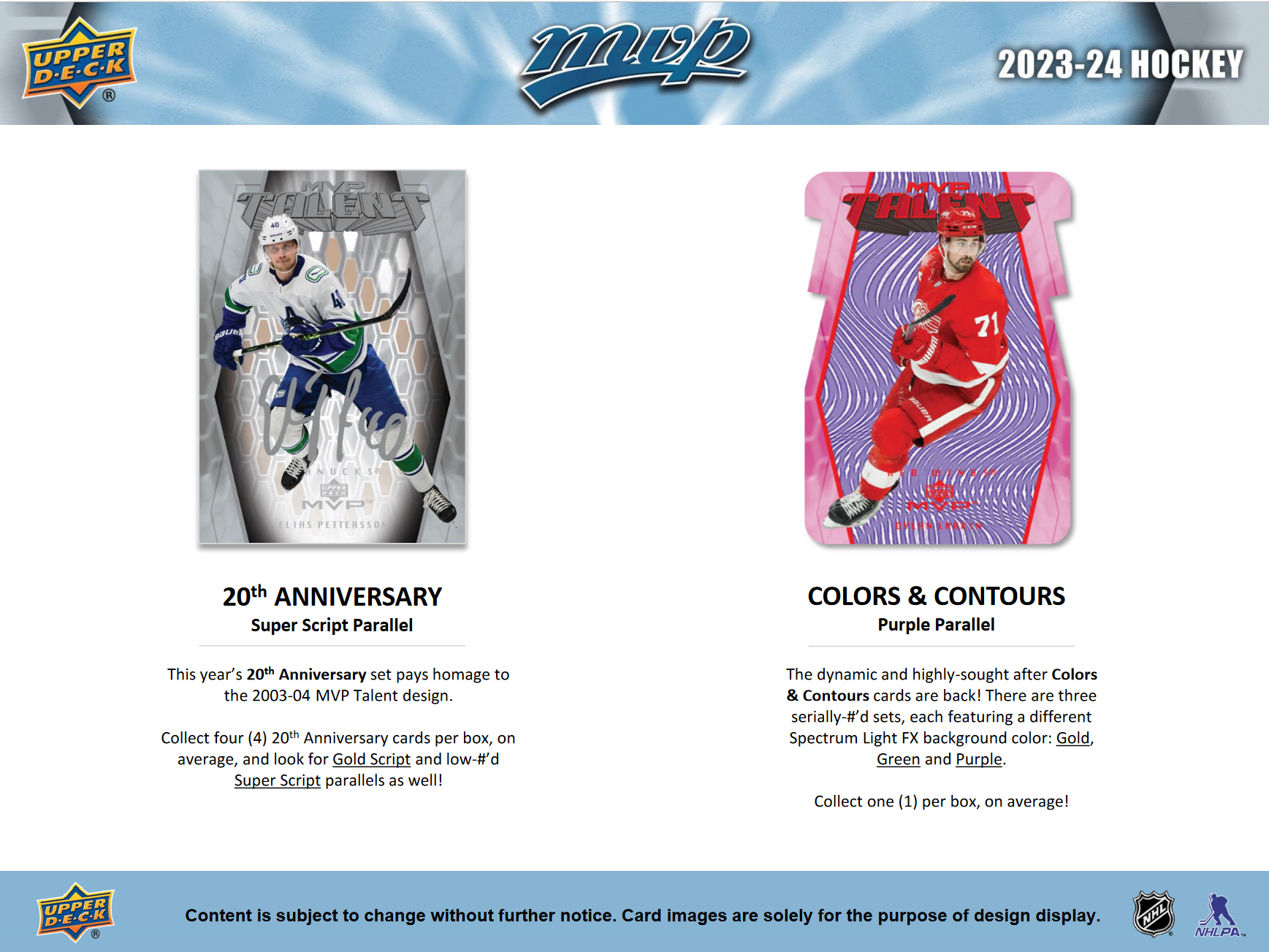 2023-24 Upper Deck MVP Hockey Hobby Box