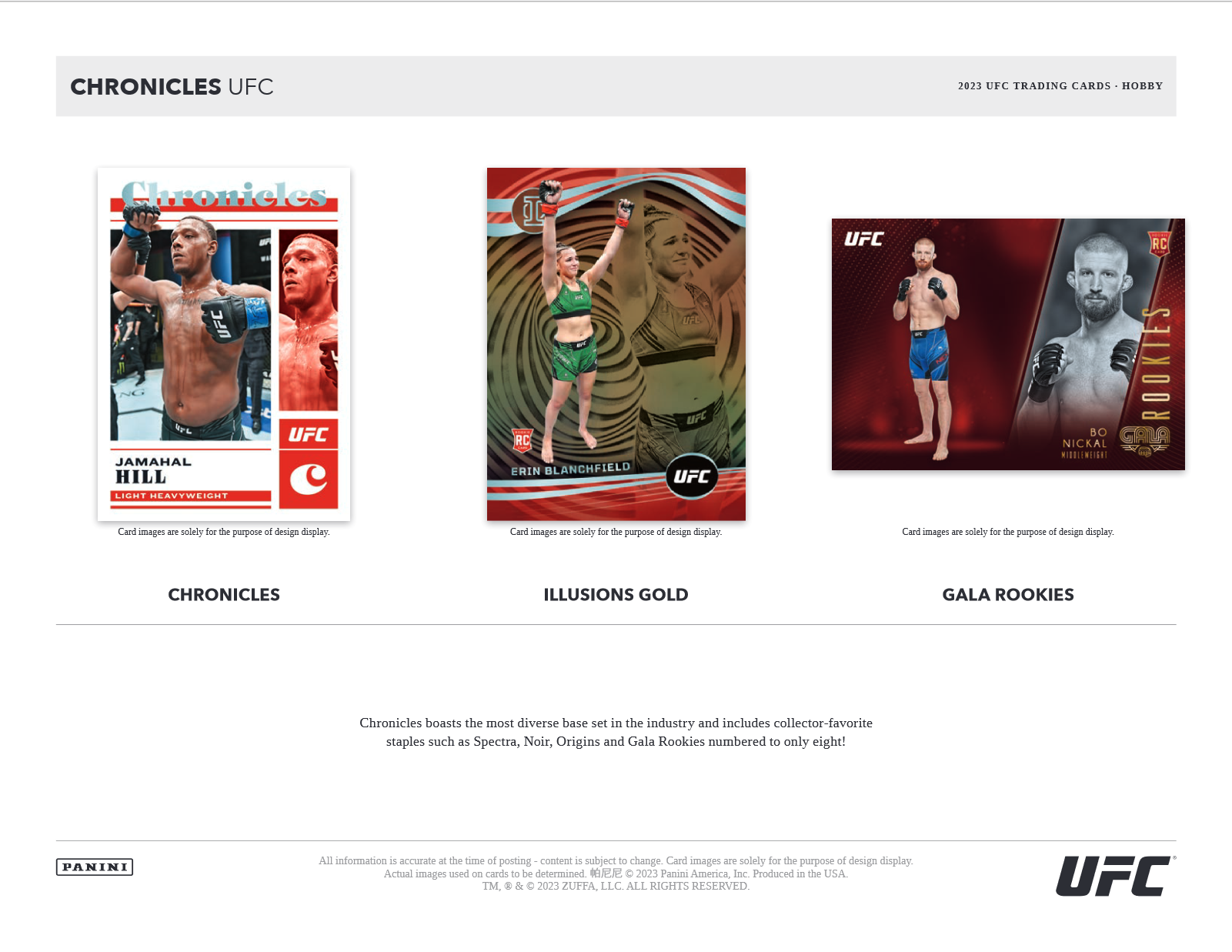 2023 Panini Chronicles UFC Hobby Box