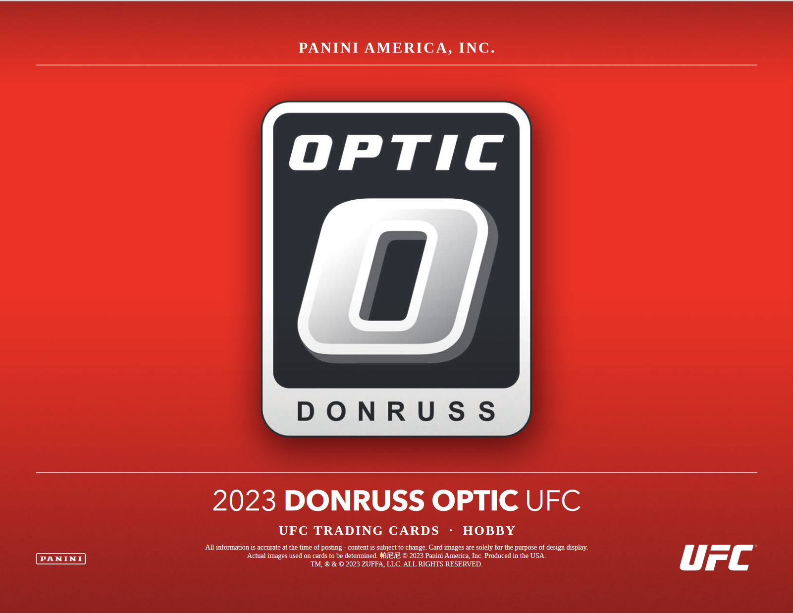 2023 Panini Donruss Optic UFC Hobby 12 Box Case