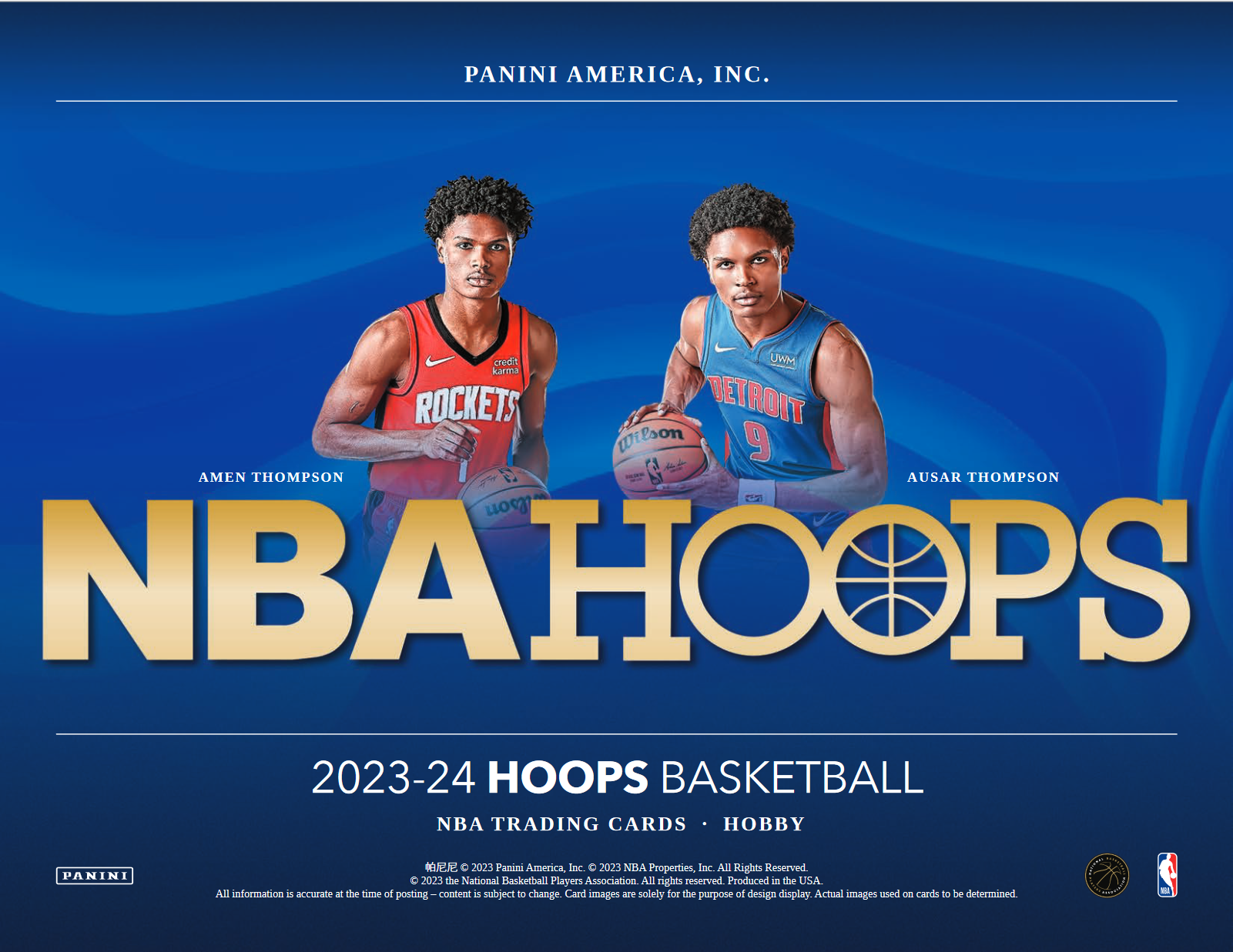 2023-24 Panini NBA Hoops Basketball Hobby Box