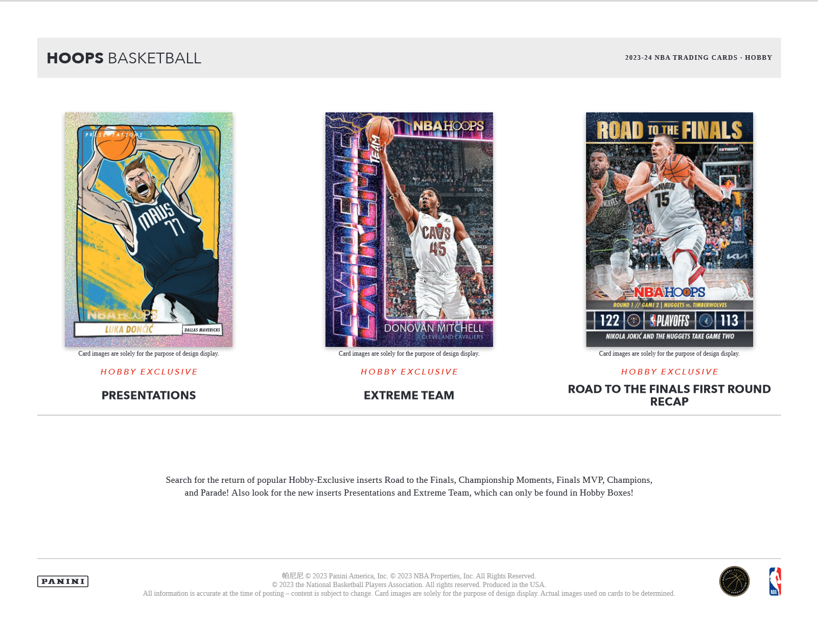 2023-24 Panini NBA Hoops Basketball Hobby Box