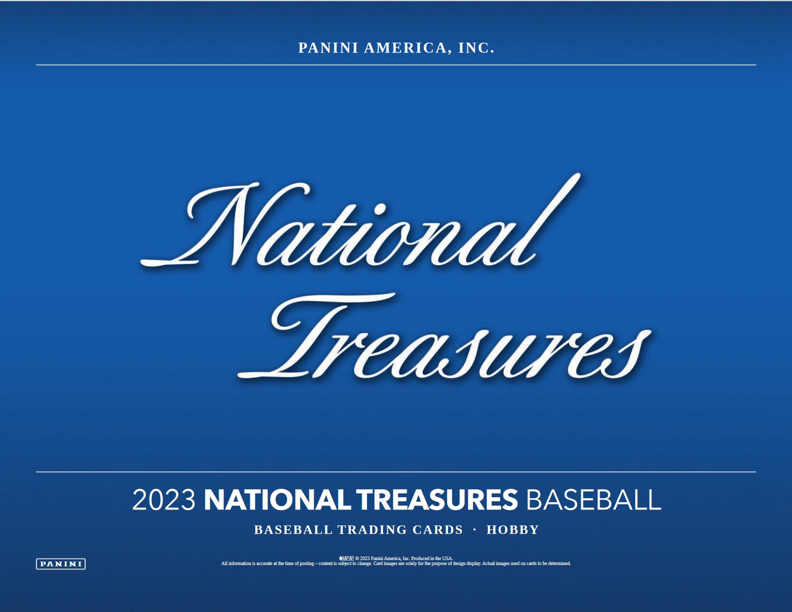 2023 Panini National Treasures Baseball Hobby Box