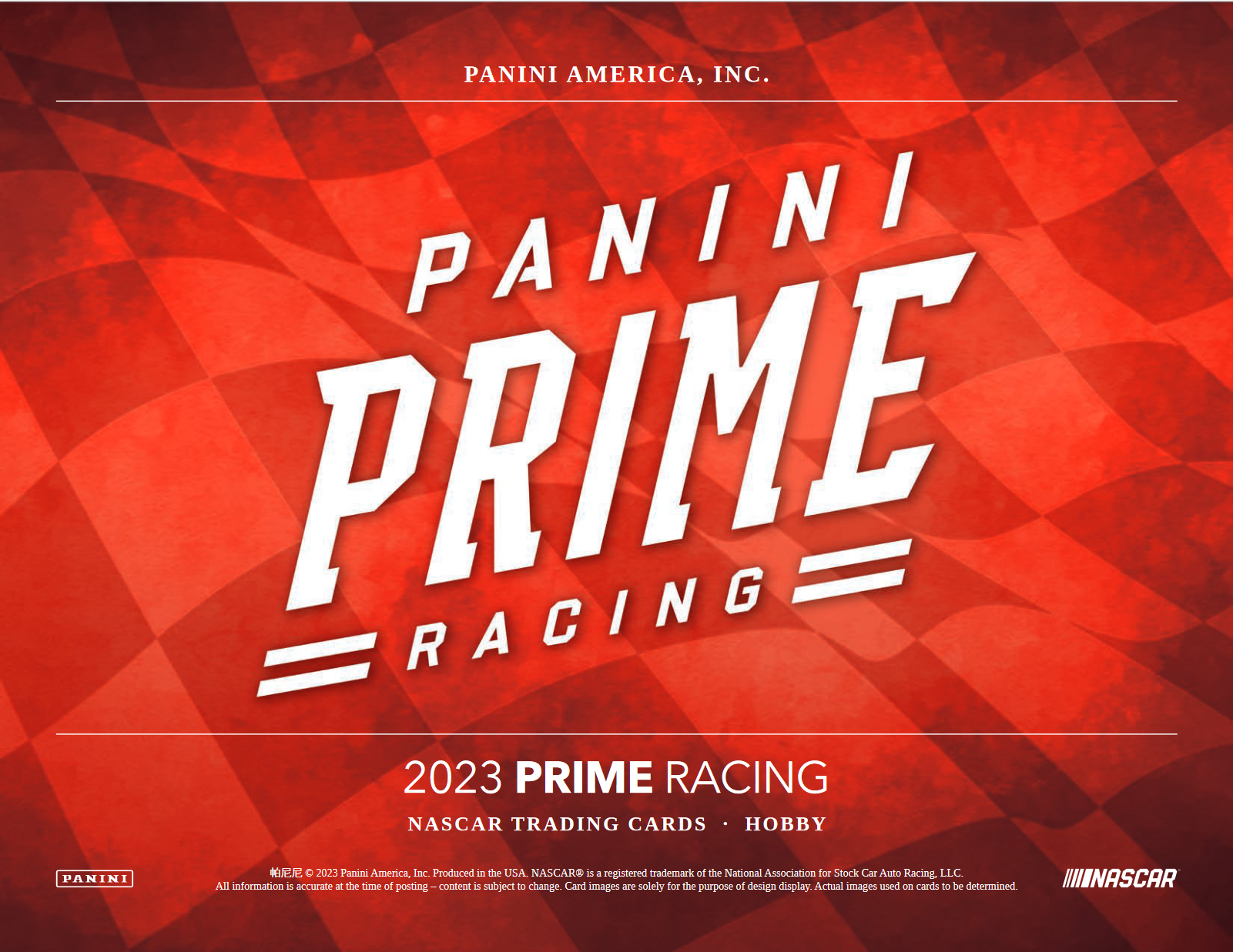 2023 Panini Prime Racing Hobby 8 Box Case
