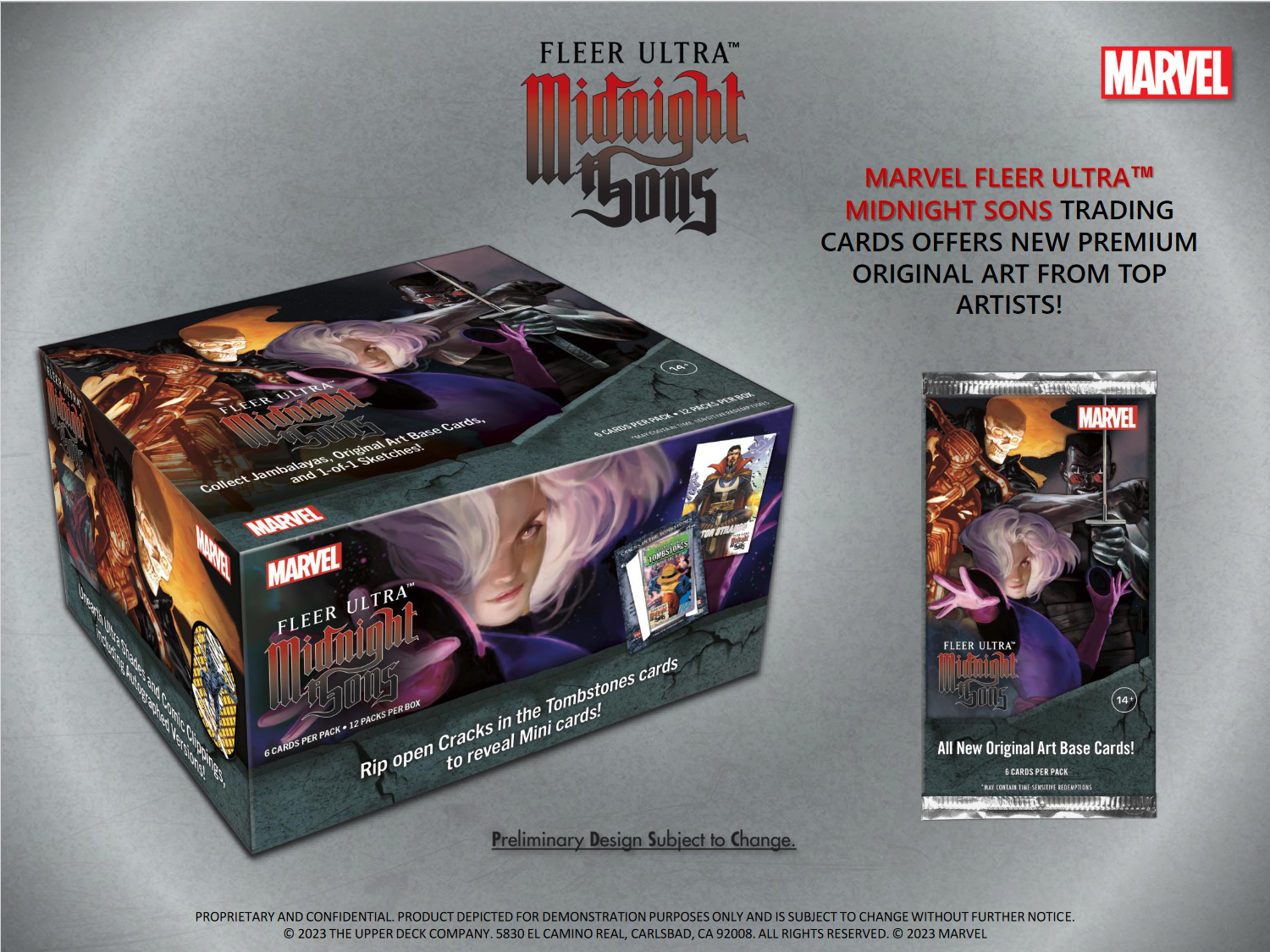 2023 Upper Deck Fleer Ultra Marvel Midnight Sons Hobby 12 Box Case