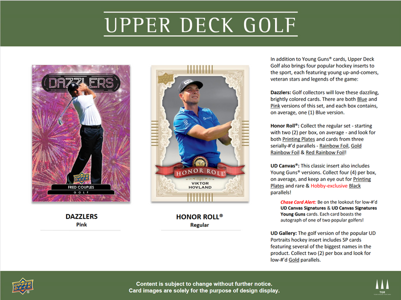 2024 Upper Deck Golf Hobby 12 Box Case [Contact Us To Order]
