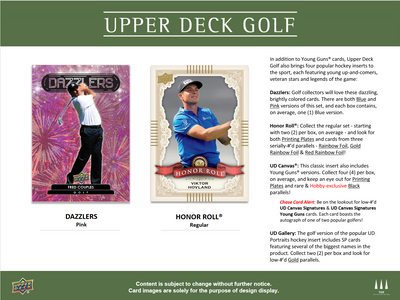 2024 Upper Deck Golf Hobby Box [Contact Us To Order]