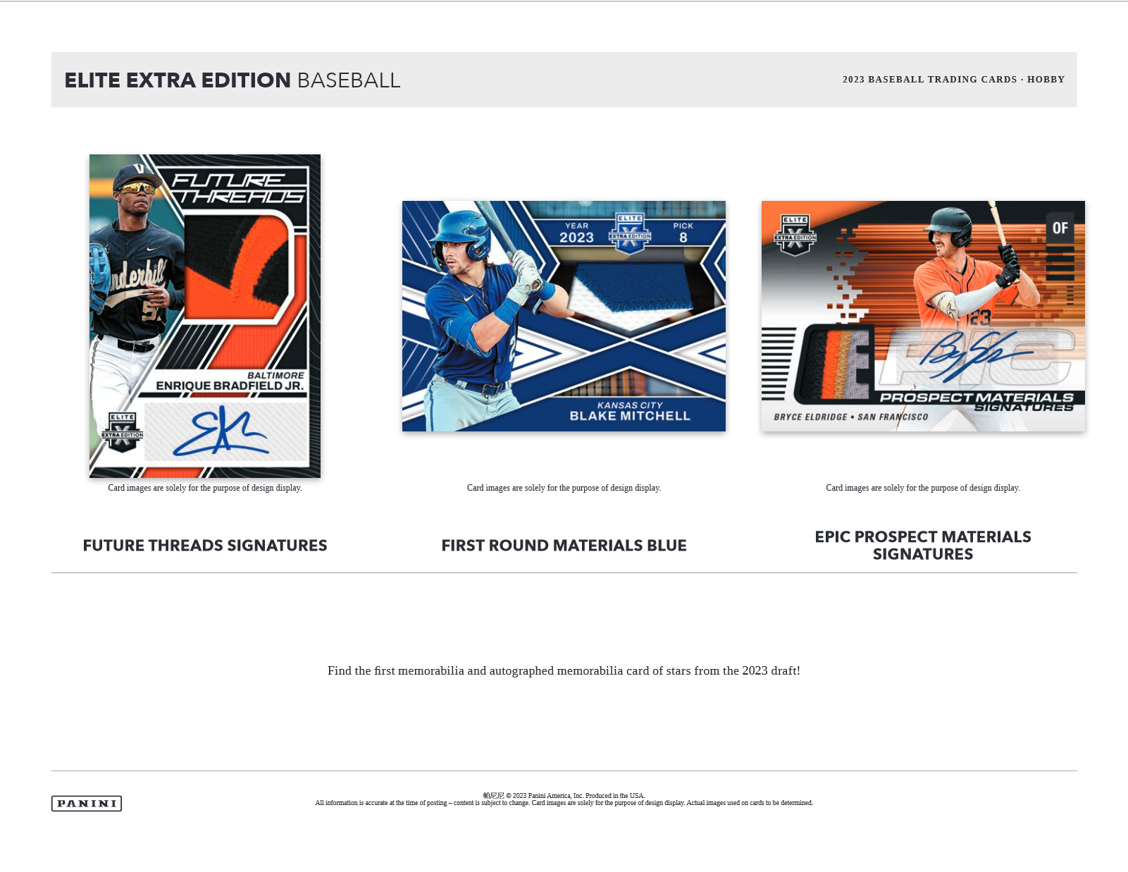2023 Panini Elite Extra Edition Baseball Hobby Box
