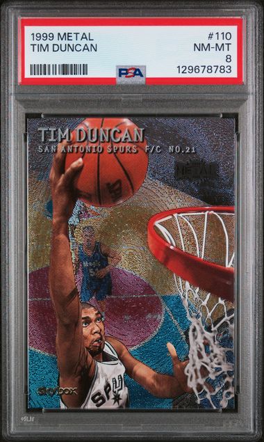 Tim Duncan 1999 Metal #110 PSA 8