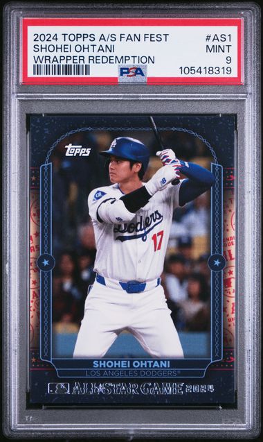 Shohei Ohtani 2024 Topps All Star Game Fan Fest Wrapper Redemption PSA 9