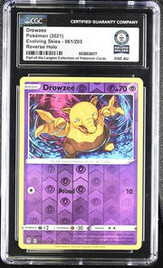 Drowzee Pokémon Evolving Skies Reverse Holo #061/203 CGC Authentic (Largest Collection Stamp)