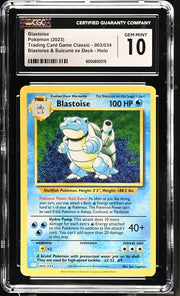 Blastoise Pokemon TCG Classic Blastoise & Suicune ex Deck Holo 003/034 CGC 10