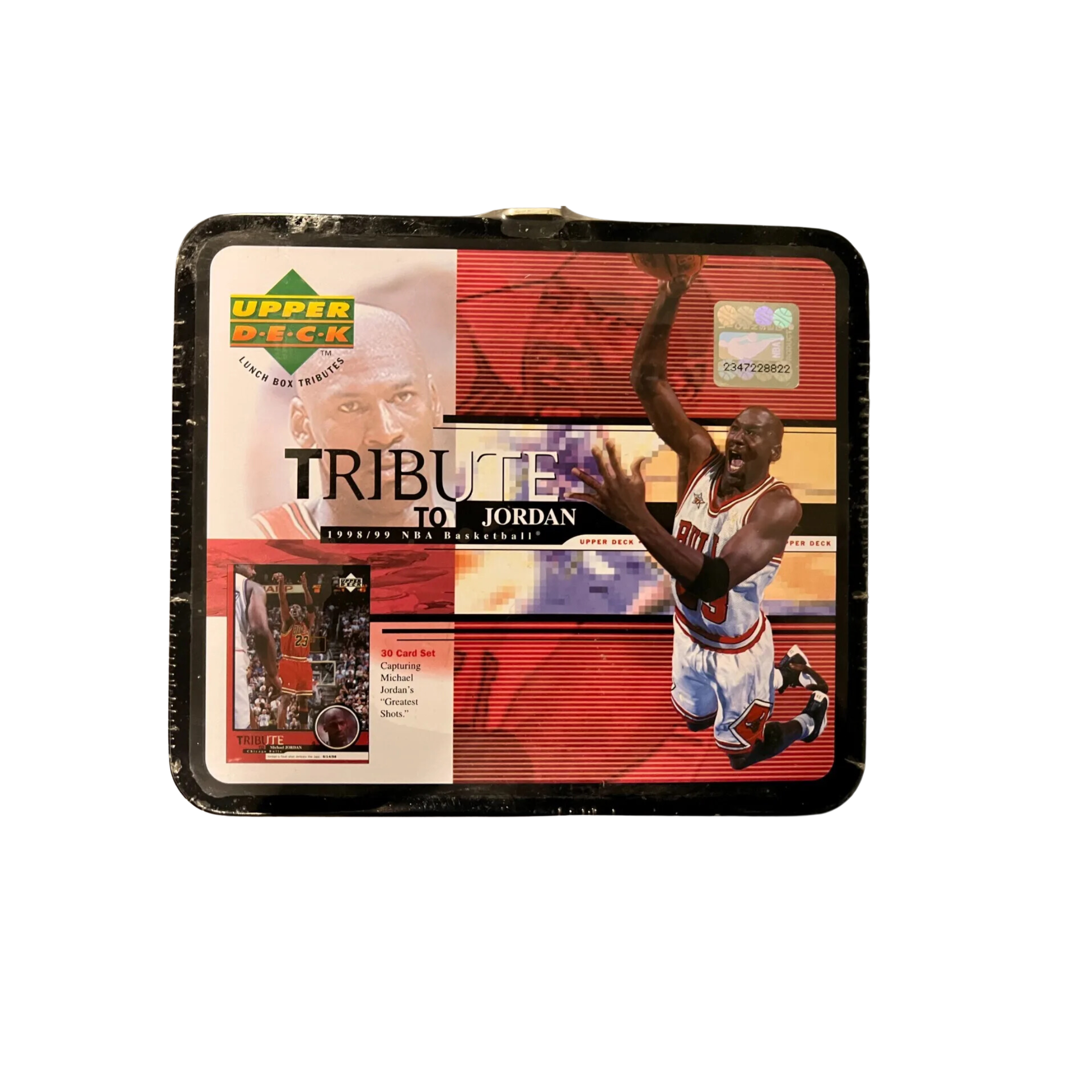 1998-99 Upper Deck Tribute to Michael Jordan Lunch Box With 30 Card Set Inside