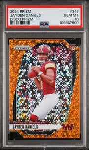 Jayden Daniels 2024 Prizm Disco Prizm PSA 10 RC