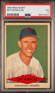 Roy McMillan 1954 Red Heart PSA 5