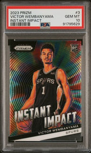 Victor Wembanyama 2023 Panini Prizm Instant Impact Rookie PSA 10