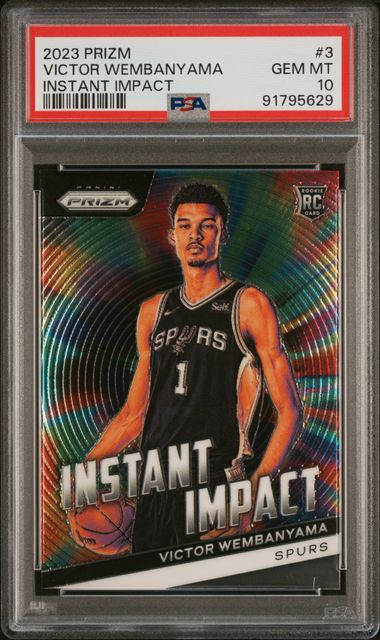 Victor Wembanyama 2023 Panini Prizm Instant Impact Rookie PSA 10