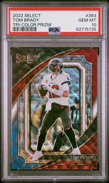 Tom Brady 2022 Panini Select Tri-Color prizm #'d 058/149 PSA 10
